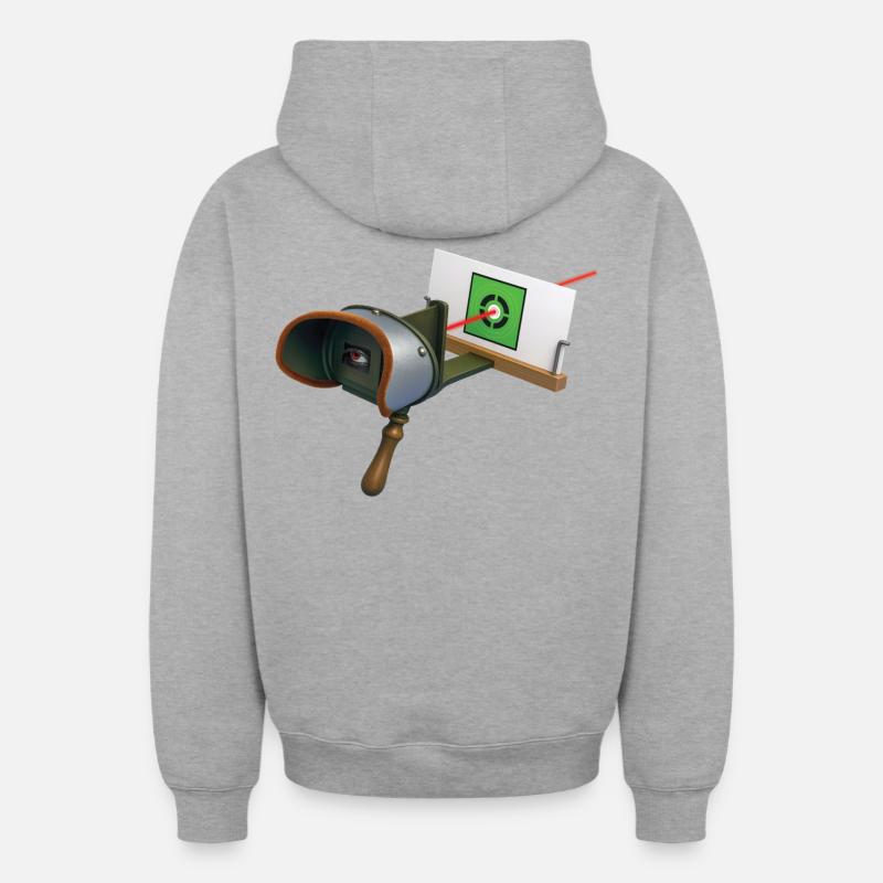STEREOSCOPE - geek & scifi - Sweat à capuche unisexe zippé oversize épais SPREAD - gris chiné