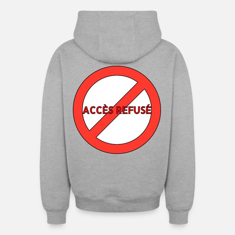 LE SYSTÈME - Sweat à capuche unisexe zippé oversize épais SPREAD - gris chiné