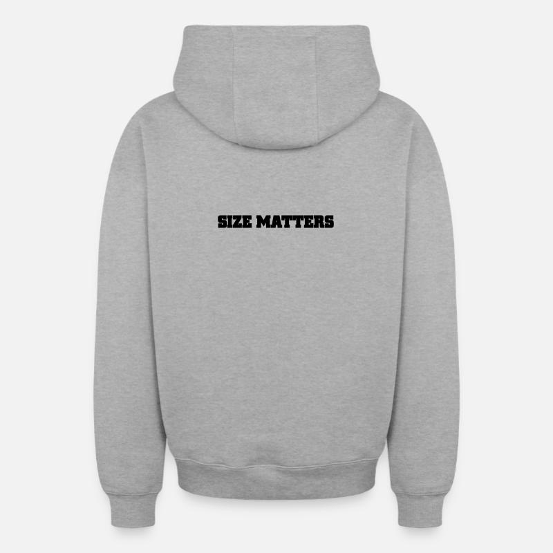 size matters - Oversized Heavyweight Unisex Zip Hoodie - Grau meliert