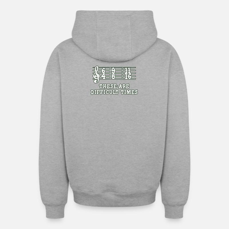 Musique classique - Sweat à capuche unisexe zippé oversize épais SPREAD - gris chiné