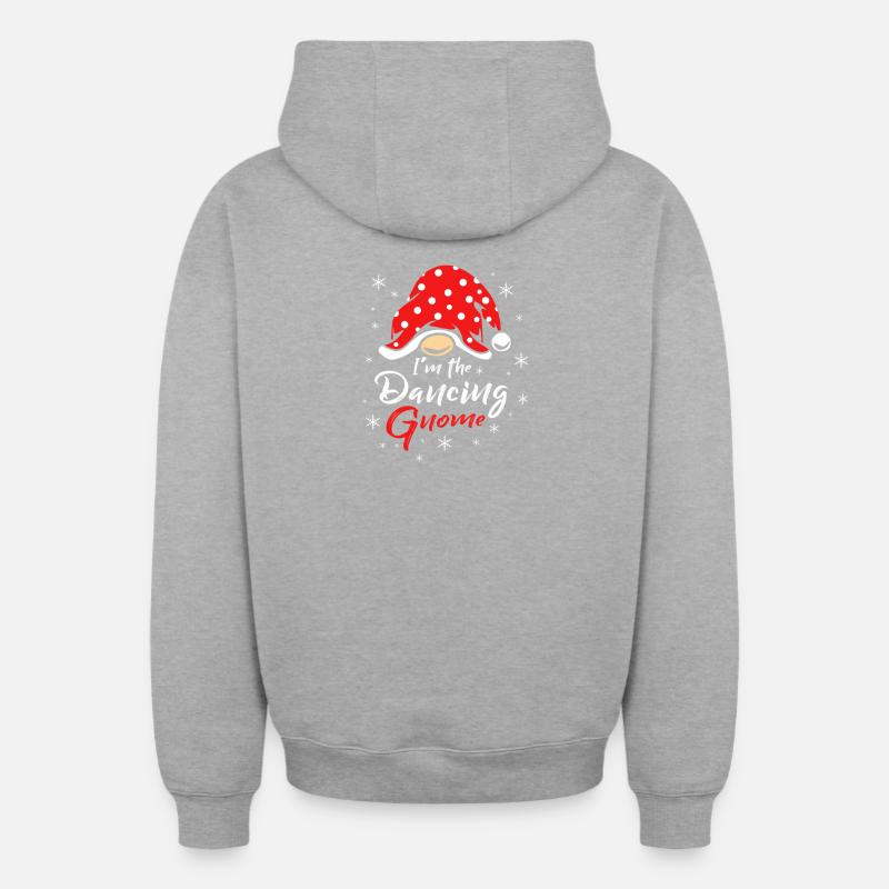 Danse des gnomes - Sweat à capuche unisexe zippé oversize épais SPREAD - gris chiné