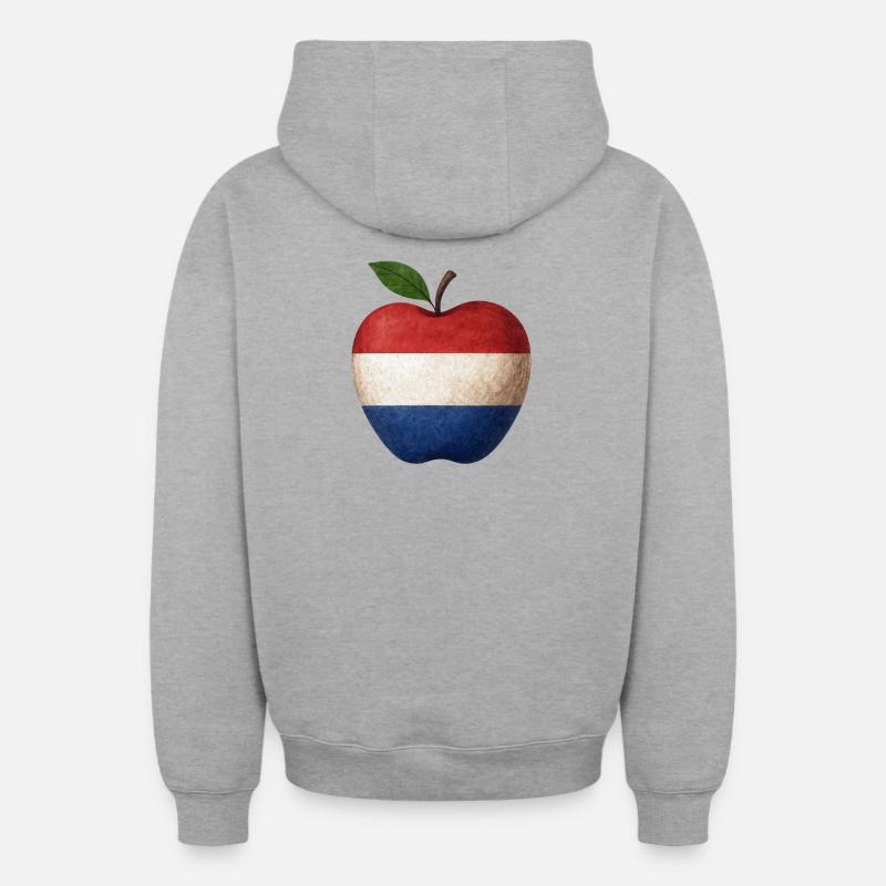 Pays-Bas Pays-Bas - Sweat à capuche unisexe zippé oversize épais SPREAD - gris chiné