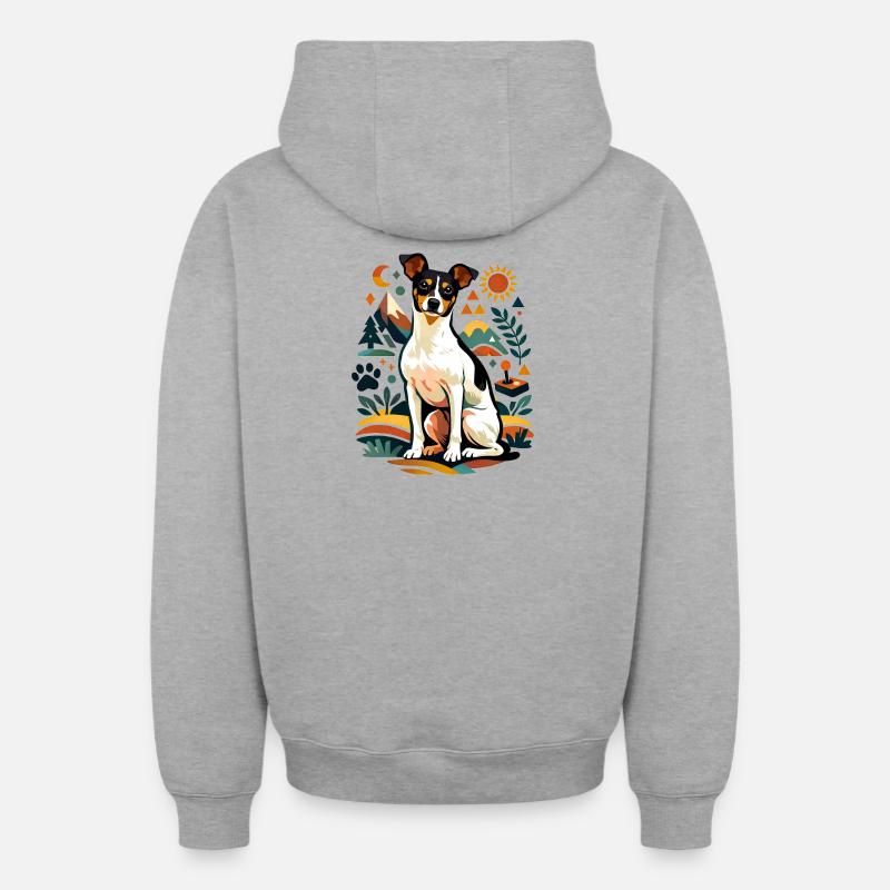 Style folklorique Bodeguero - Sweat à capuche unisexe zippé oversize épais SPREAD - gris chiné