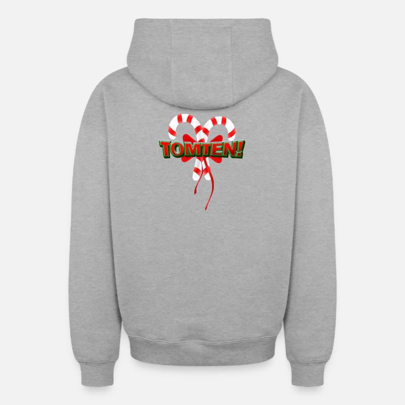 Sites! - Sweat à capuche unisexe zippé oversize épais SPREAD - gris chiné