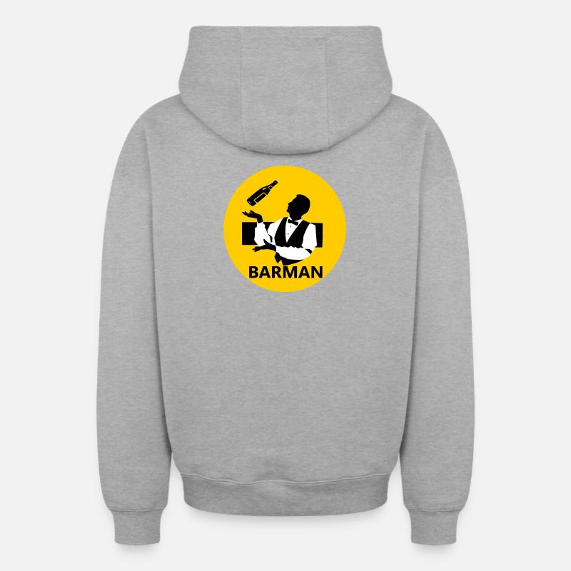 Bartender - Oversized Heavyweight Unisex Zip Hoodie - heather grey
