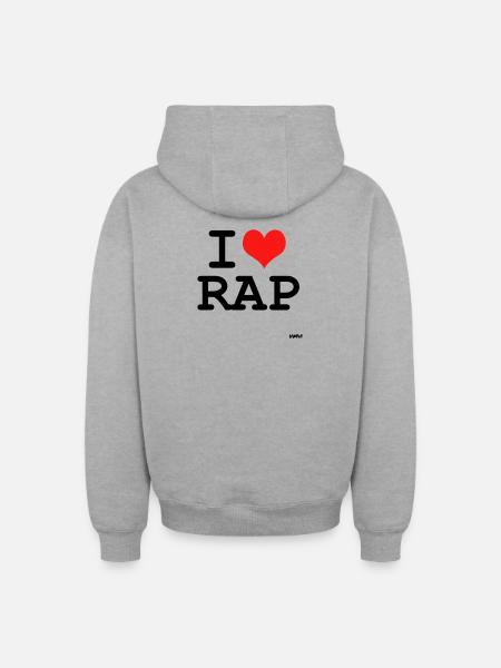 rap - Oversized Heavyweight Unisex Zip Hoodie - heather grey