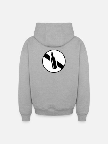 End of ban on drinking - Oversized Heavyweight Unisex Zip Hoodie - heather grey