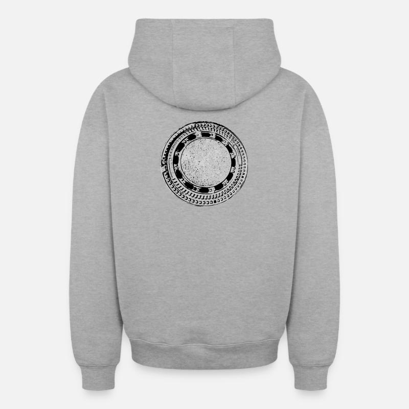 décoration - Sweat à capuche unisexe zippé oversize épais SPREAD - gris chiné