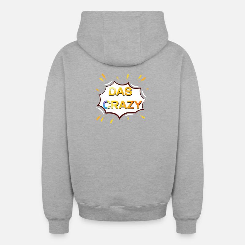 Das Crazy Farbexplosion - Oversized Heavyweight Unisex Zip Hoodie - Grau meliert