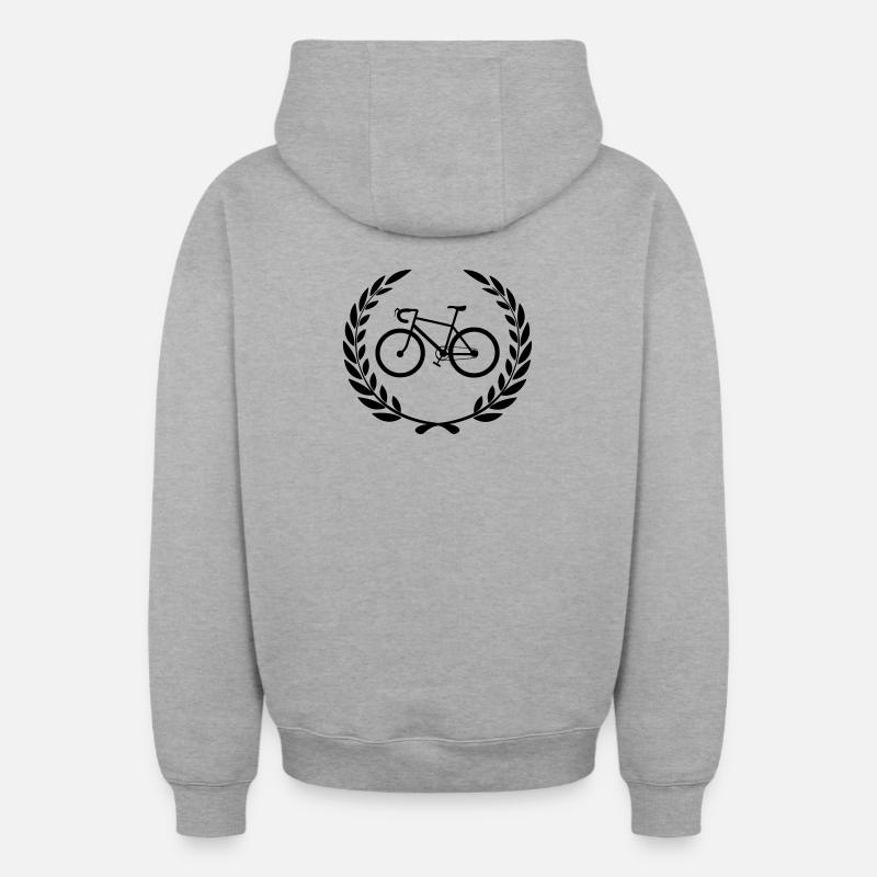 Vélo gagnant - Sweat à capuche unisexe zippé oversize épais SPREAD - gris chiné