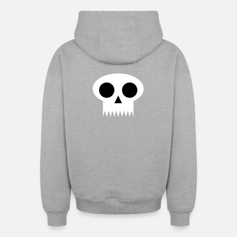 saké - Sweat à capuche unisexe zippé oversize épais SPREAD - gris chiné