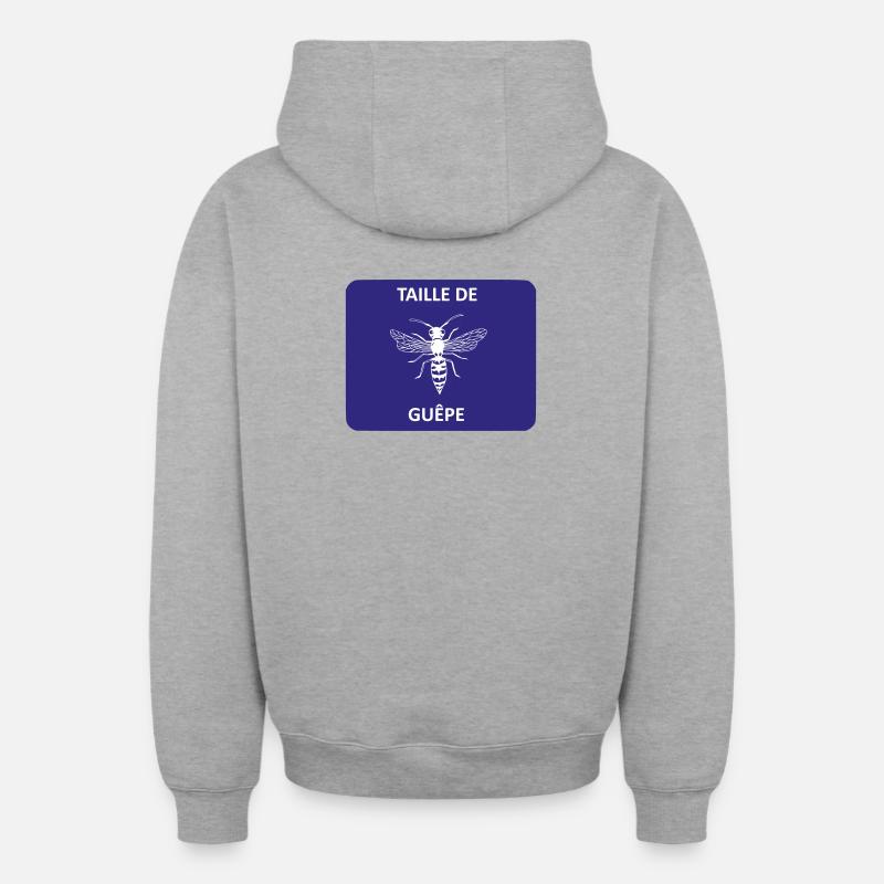 Taille de guêpe - Sweat à capuche unisexe zippé oversize épais SPREAD - gris chiné