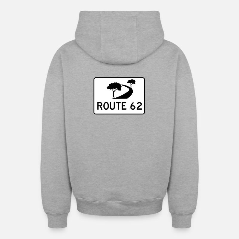 route des jardins - Sweat à capuche unisexe zippé oversize épais SPREAD - gris chiné