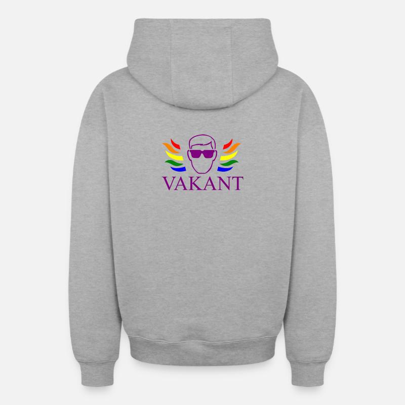 Vakant / Vacant Typ - Oversized Heavyweight Unisex Zip Hoodie - Grau meliert