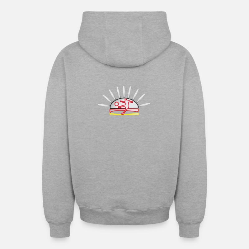 Sonnen-Kicker  - Oversized Heavyweight Unisex Zip Hoodie - Grau meliert