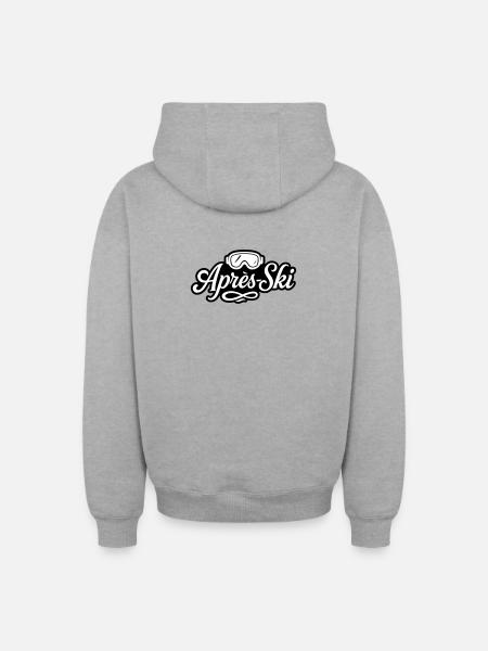 Après-ski ski goggles Piste - Oversized Heavyweight Unisex Zip Hoodie - heather grey