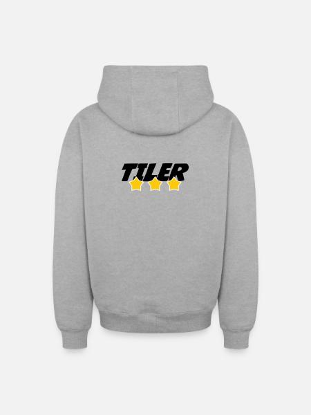 Tiler – pro tile laying precision trade - Oversized Heavyweight Unisex Zip Hoodie - heather grey
