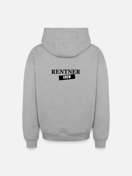 Retired Crew - Retirement Gift Team - Oversized Heavyweight Unisex Zip Hoodie - heather grey