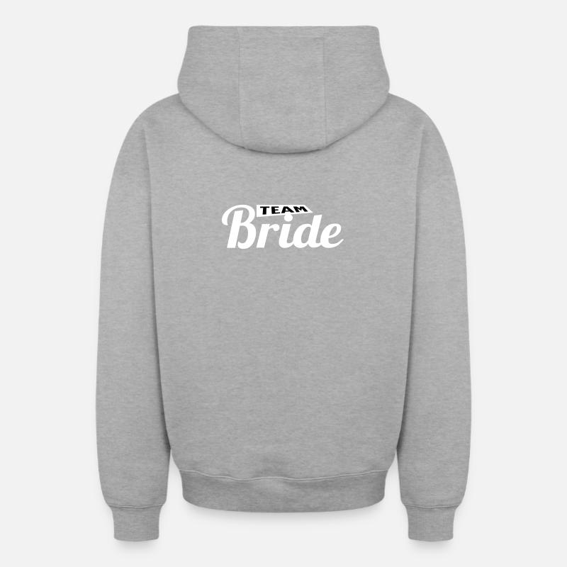 Équipe Bride - Sweat à capuche unisexe zippé oversize épais SPREAD - gris chiné