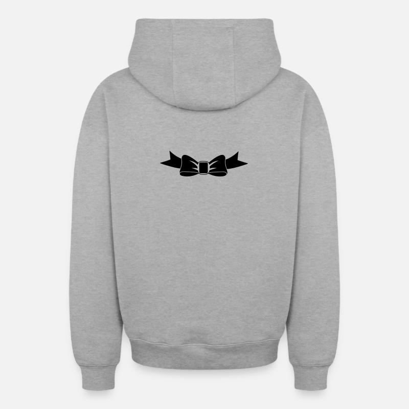 Fliege - Oversized Heavyweight Unisex Zip Hoodie - Grau meliert
