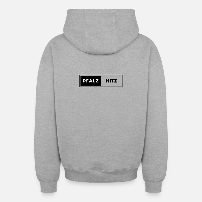 Lauser - Oversized Heavyweight Unisex Zip Hoodie - Grau meliert
