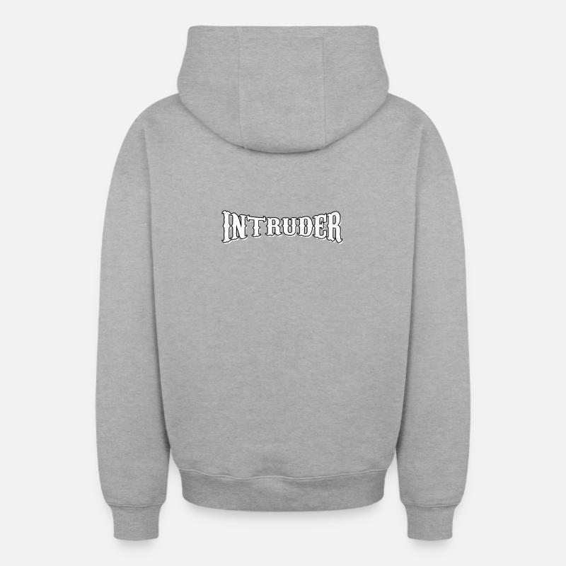 intruder hacker eindringling clan sticker computer - Oversized Heavyweight Unisex Zip Hoodie - Grau meliert