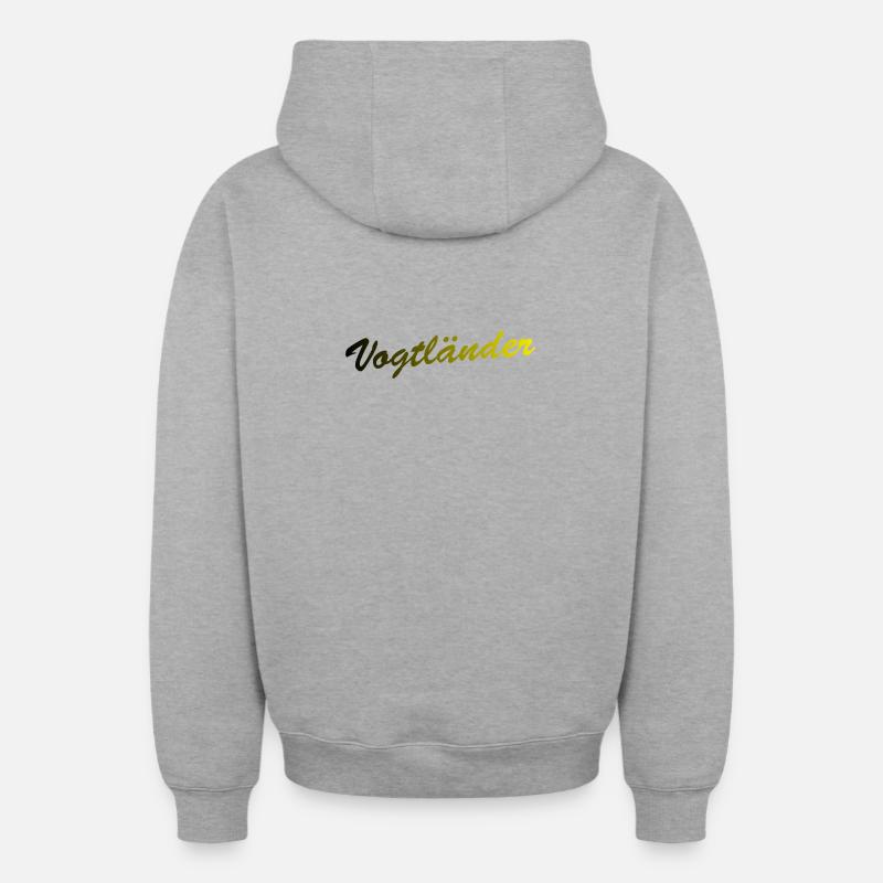 Vogtländer - Sweat à capuche unisexe zippé oversize épais SPREAD - gris chiné