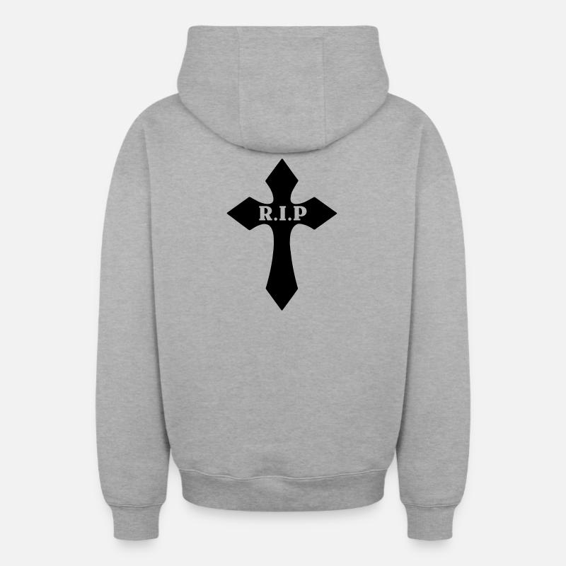 Perte de RIP croisée cher - Sweat à capuche unisexe zippé oversize épais SPREAD - gris chiné
