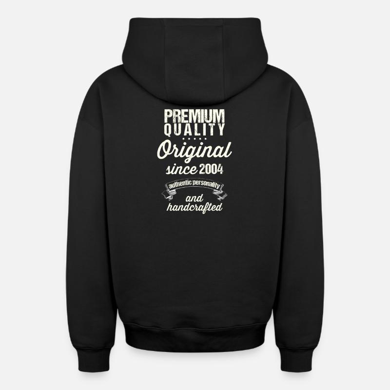 Année 2004 - Sweat à capuche unisexe zippé oversize épais SPREAD - noir
