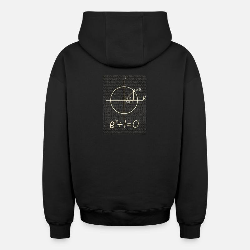 Équation d’Euler - Sweat à capuche unisexe zippé oversize épais SPREAD - noir