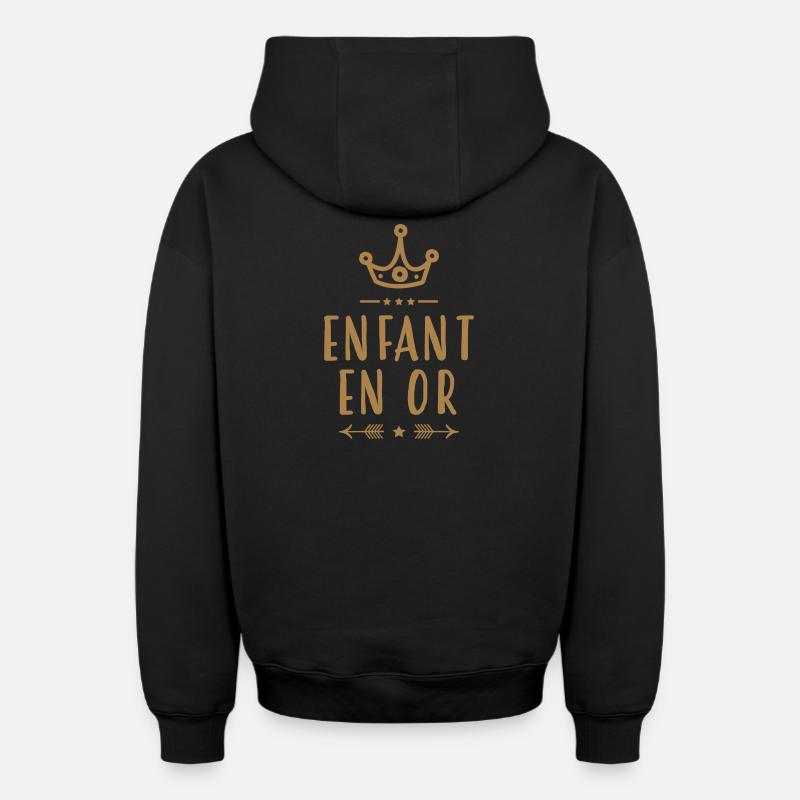 adolescent / enfant / ado / adolescente - Sweat à capuche unisexe zippé oversize épais SPREAD - noir