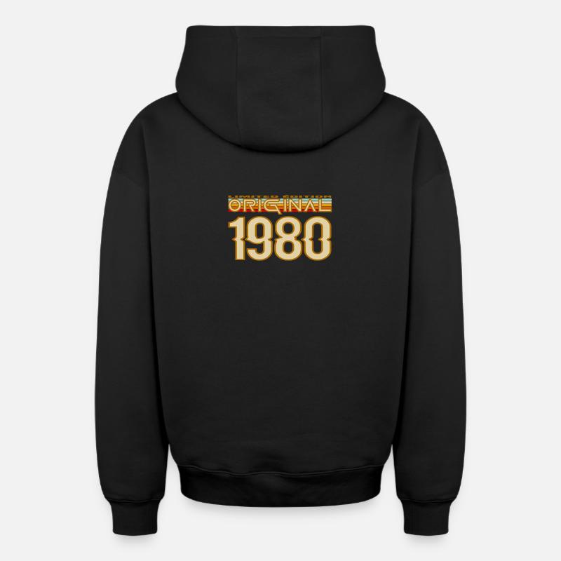 Édition Originale Rétro 1980 - Sweat à capuche unisexe zippé oversize épais SPREAD - noir