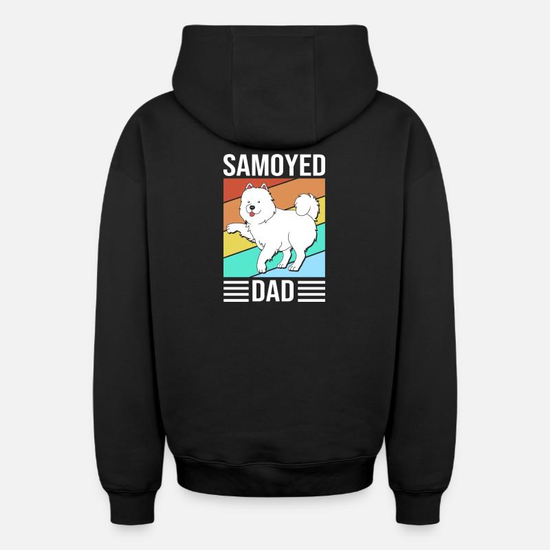 Samoyède - Sweat à capuche unisexe zippé oversize épais SPREAD - noir