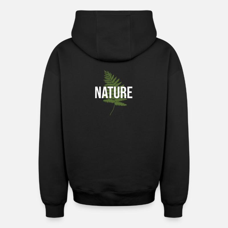 nature - Sweat à capuche unisexe zippé oversize épais SPREAD - noir