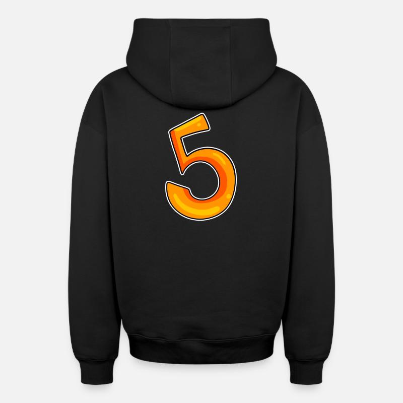 Numéro 5 Numéro - Sweat à capuche unisexe zippé oversize épais SPREAD - noir