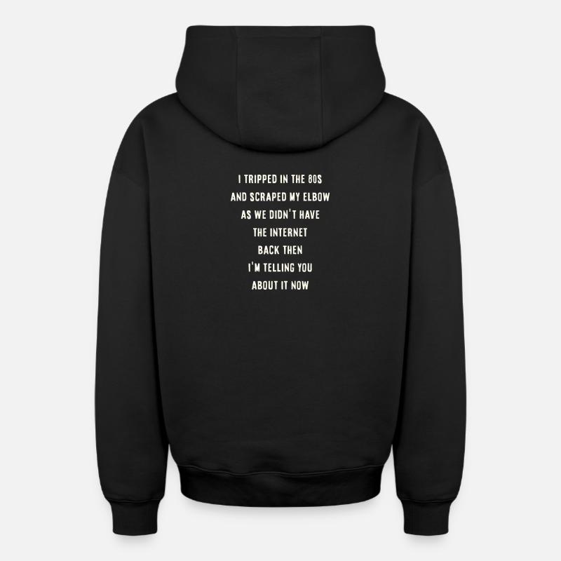 Miroir temporel - Sweat à capuche unisexe zippé oversize épais SPREAD - noir