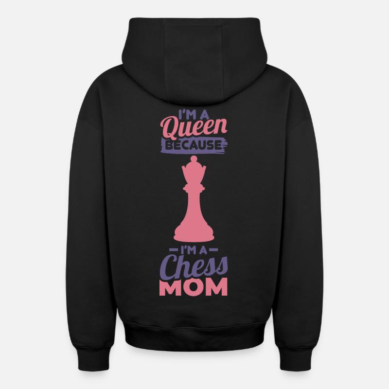 Mère d’échecs - Sweat à capuche unisexe zippé oversize épais SPREAD - noir