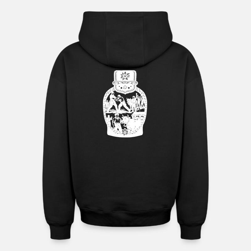 Schwingerkonig_white - Sweat à capuche unisexe zippé oversize épais SPREAD - noir