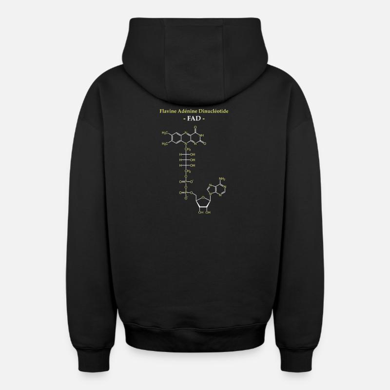 ADF Flavin-Adenin-Cofaktor - Oversized Heavyweight Unisex Zip Hoodie - Schwarz