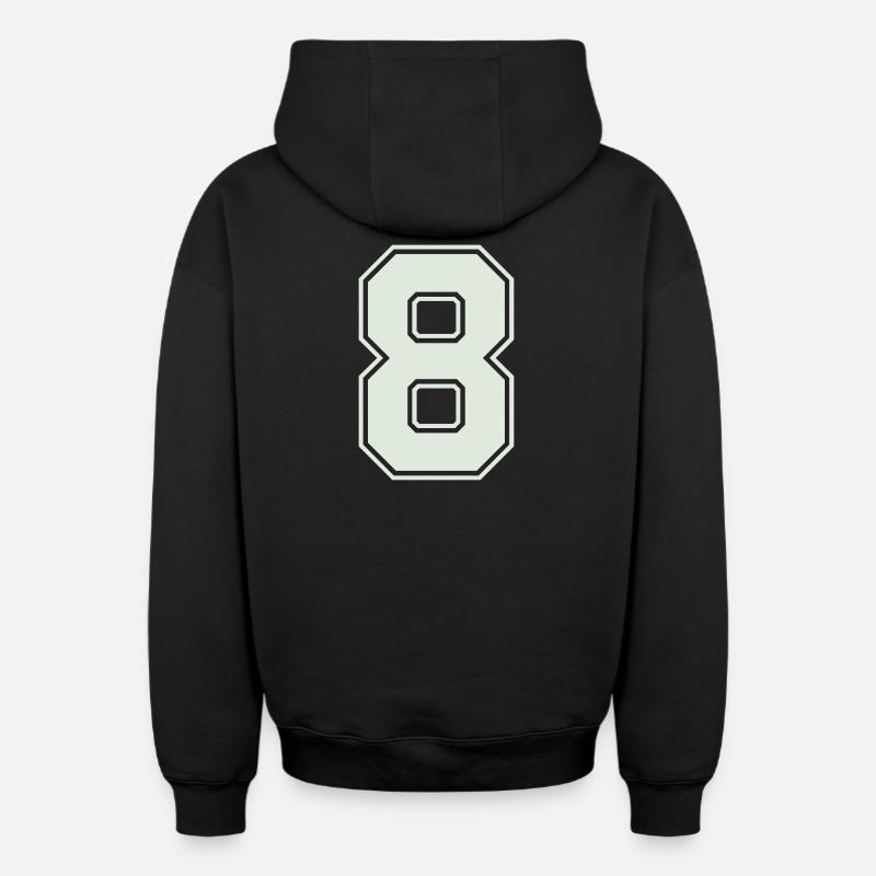 8 - Sweat à capuche unisexe zippé oversize épais SPREAD - noir