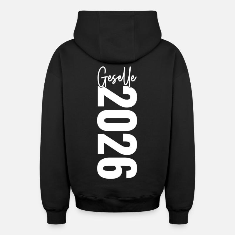 Compagnon 2026 - Sweat à capuche unisexe zippé oversize épais SPREAD - noir