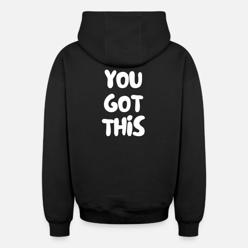 Vous avez compris - Sweat à capuche unisexe zippé oversize épais SPREAD - noir