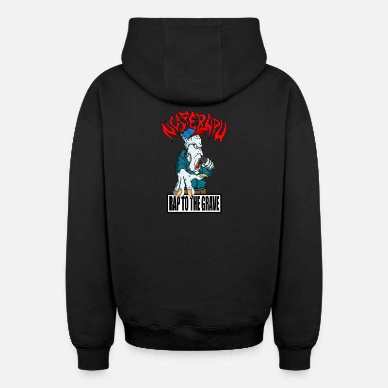 Nosferatu - Sweat à capuche unisexe zippé oversize épais SPREAD - noir