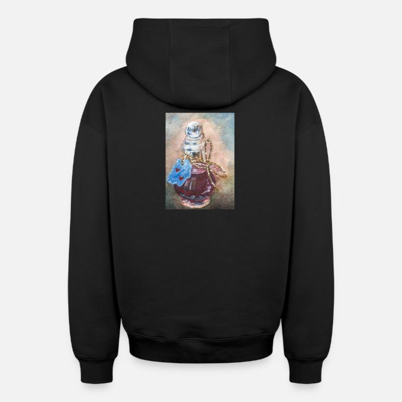 Potion - Sweat à capuche unisexe zippé oversize épais SPREAD - noir