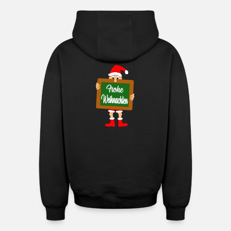 Noël - Sweat à capuche unisexe zippé oversize épais SPREAD - noir