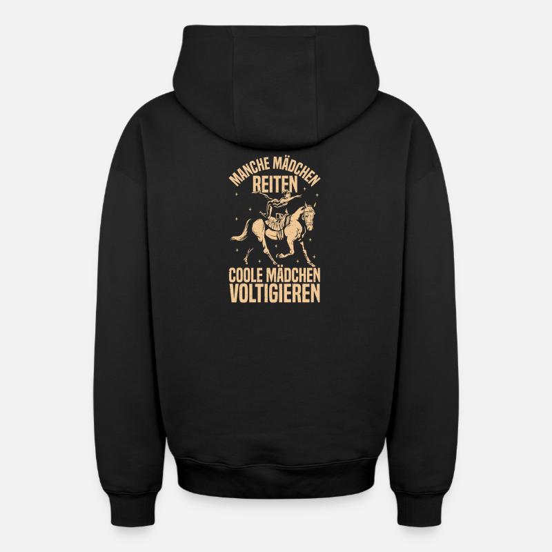 fille cool voltige équitation - Sweat à capuche unisexe zippé oversize épais SPREAD - noir