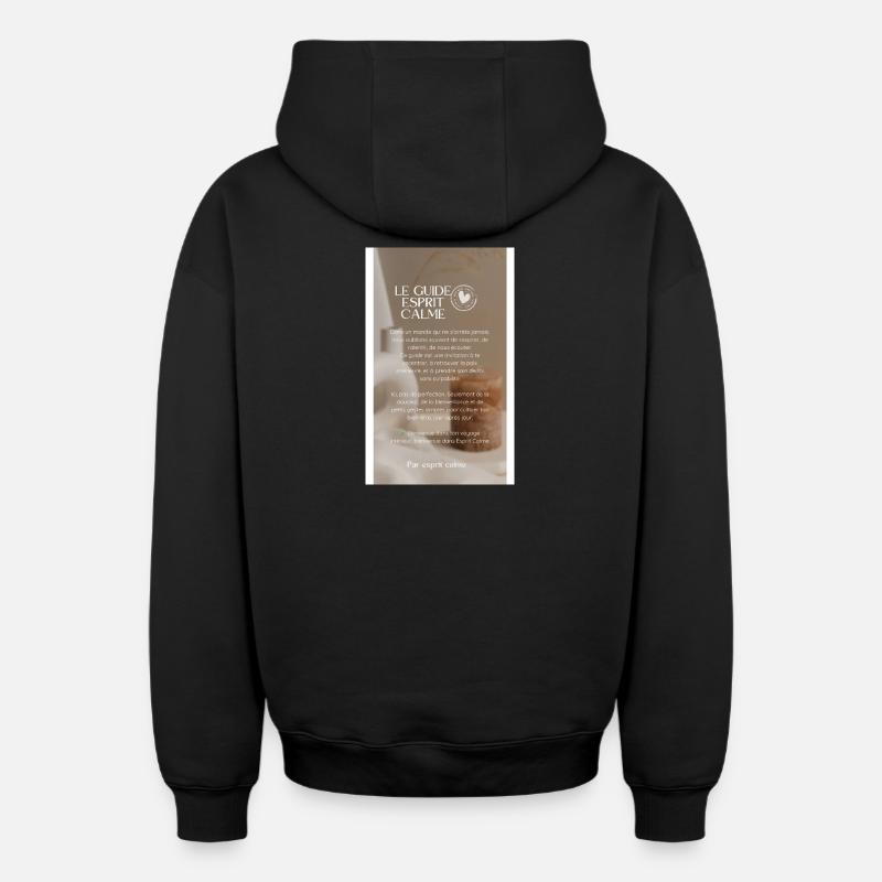 la sagesse - Sweat à capuche unisexe zippé oversize épais SPREAD - noir