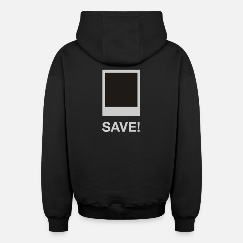 me sauver - Sweat à capuche unisexe zippé oversize épais SPREAD - noir