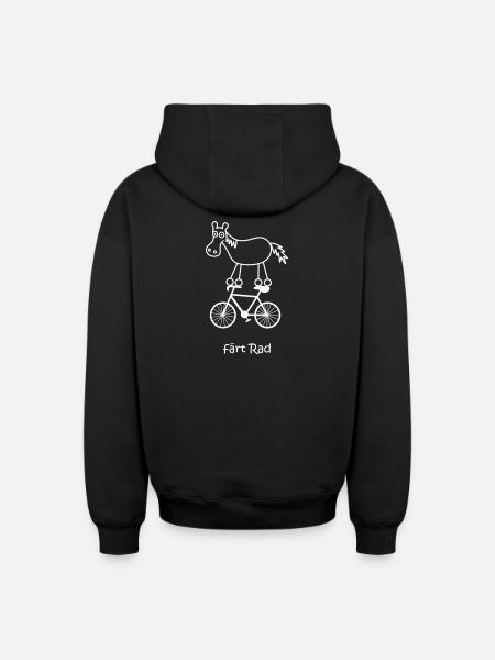 vélo, vélo, vélo - Sweat à capuche unisexe zippé oversize épais SPREAD - noir