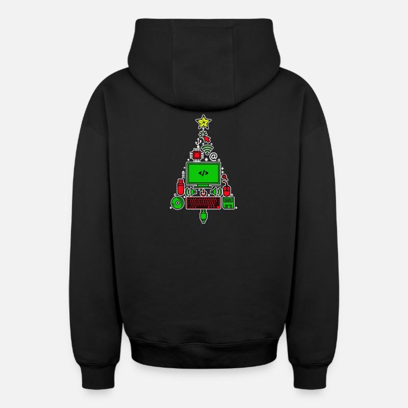 Code Debug Skripting Developer Computerfreak - Oversized Heavyweight Unisex Zip Hoodie - Schwarz